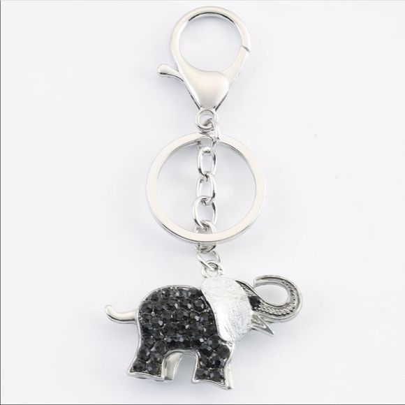 New Crystal Elephant Purse Charm Keychain Present Stocking Stuffer Gift - Picture 1 of 6